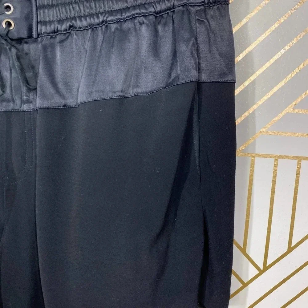Vince Lace Up Silky Drawstring‎ Shorts Black
